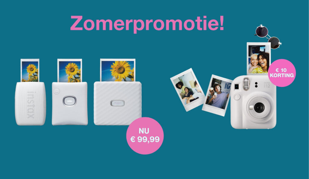 Zomerpromotie op instax™ Link printers en instax mini 12™! 💛