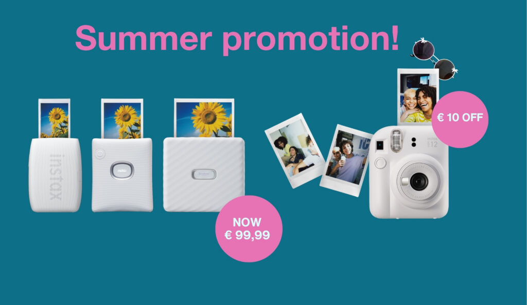 Summer promotion on instax™ Link printers and instax mini 12™! 💛