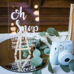 Instax mini 11 kameraet bruges til bryllup til at lave ønsker til brudeparret
